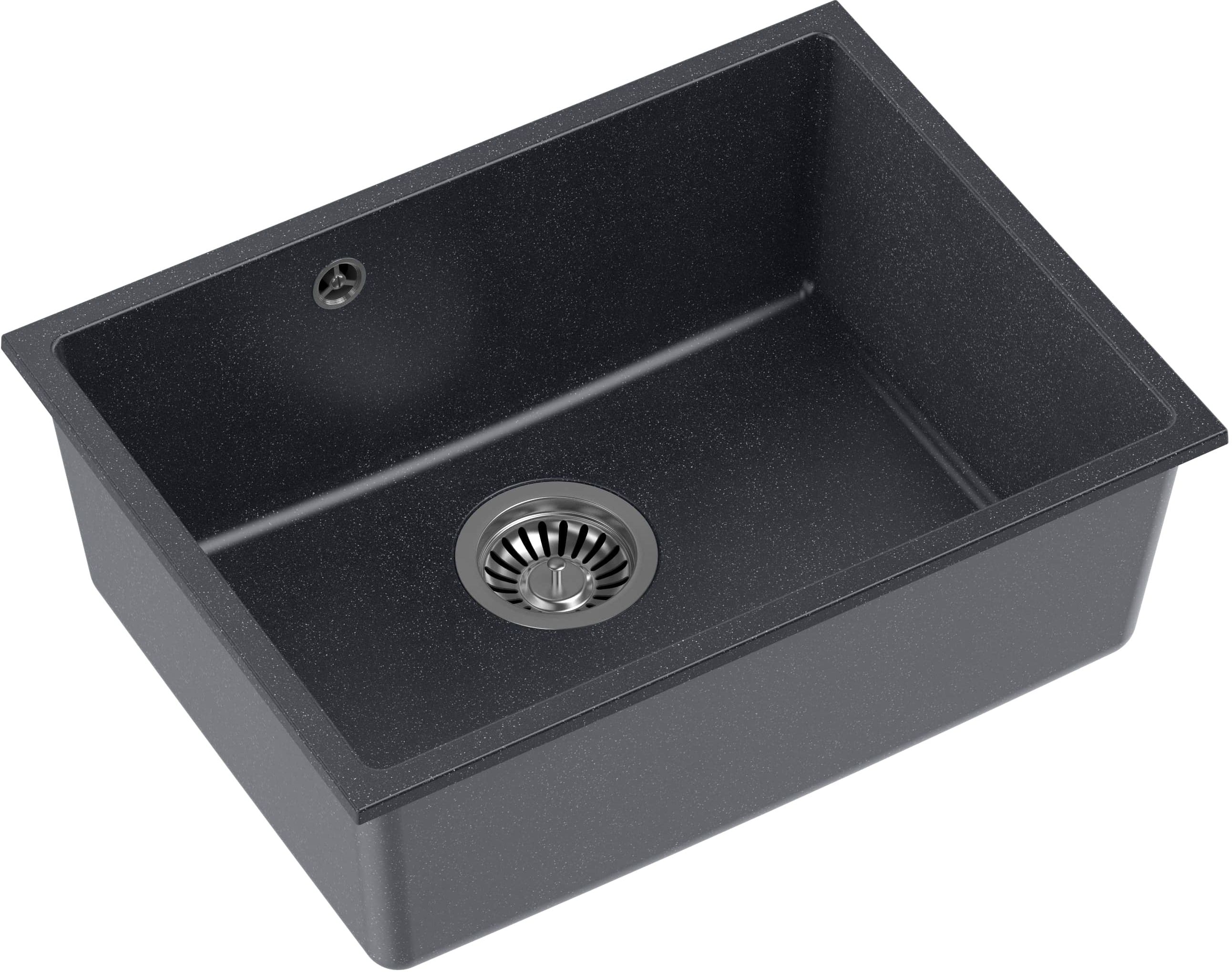 Quadron Alec 50 zlewozmywak 53,5x40 cm GraniteQ black dotted HQA5340CZK