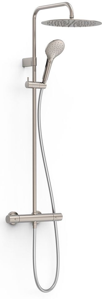 Tres Over-Wall zestaw prysznicowy ścienny termostatyczny z deszczownicą stal 19039314AC - Wysyłka w 24h