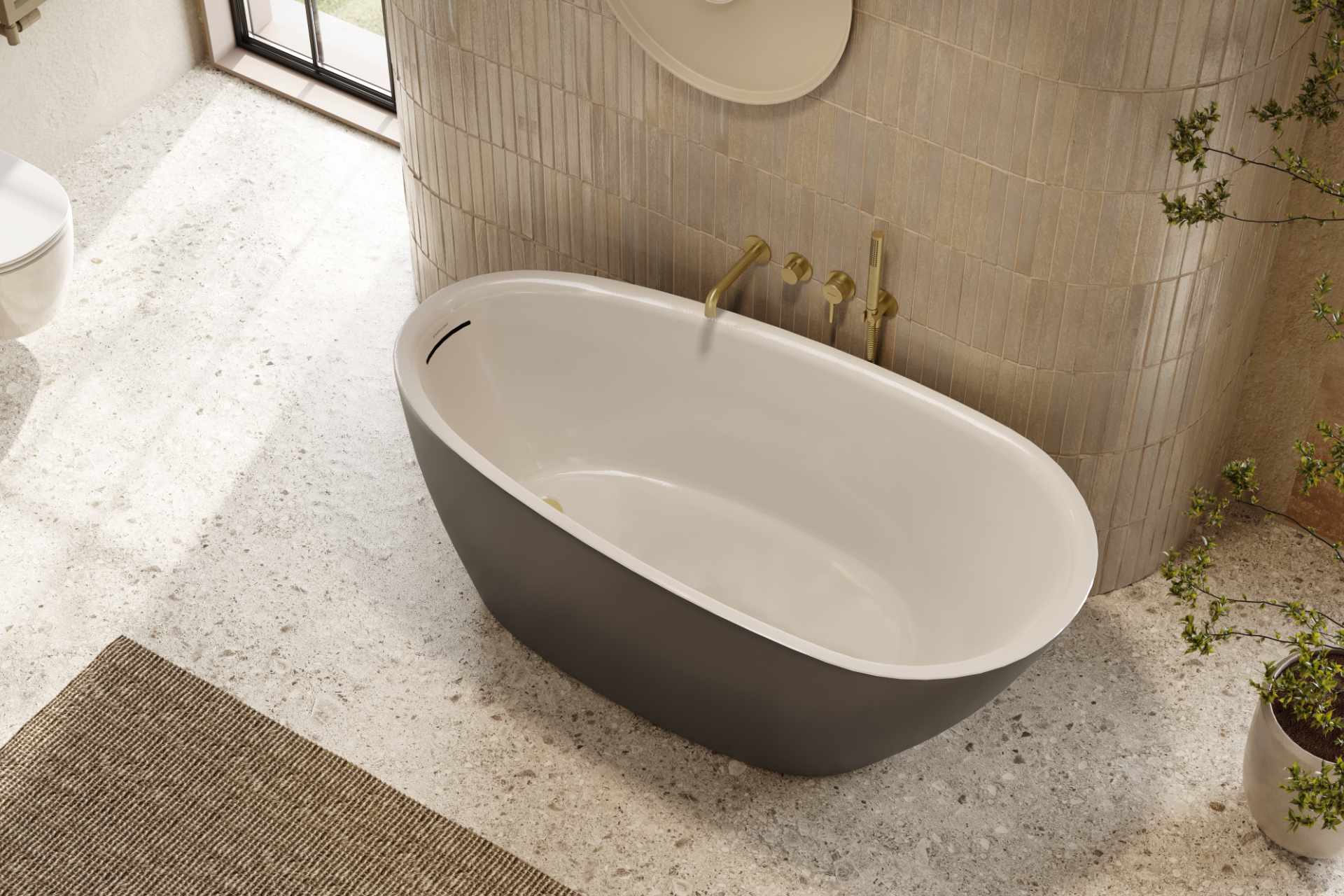 Excellent Delta Pi wylewka do baterii wannowej biały mat AREX.1224WH