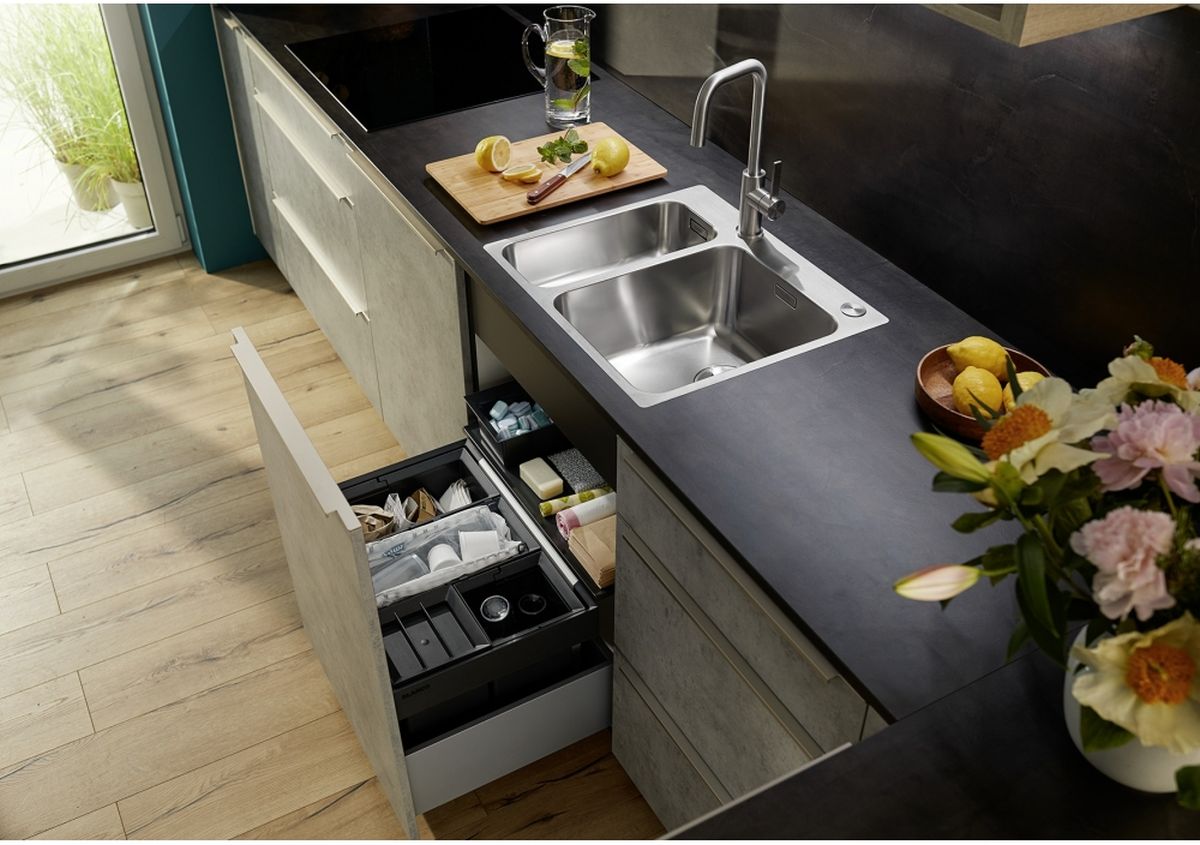 Blanco Jandora bateria kuchenna stojąca stal szczotkowana 526615