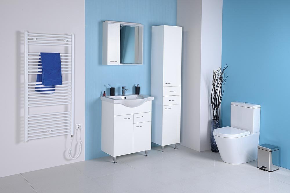 Aqualine Keramia Fresh szafka 59 cm podumywalkowa wisząca biała 50064A - Wysyłka w 24h