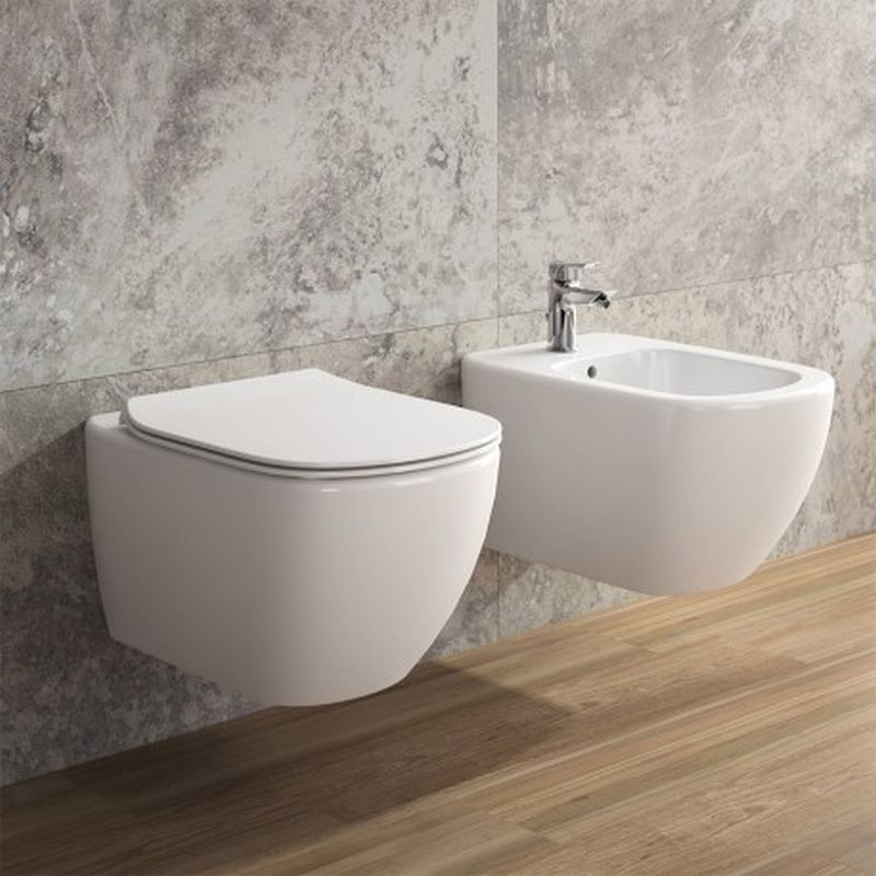 Zestaw Ideal Standard Tesi miska WC wisząca z deską wolnoopadającą białą (T007901,T352701) - Wysyłka w 24h