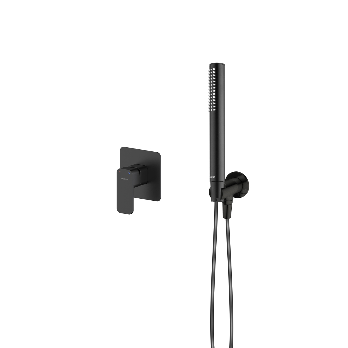 Zestaw Oltens Hadsel bateria prysznicowa podtynkowa z zestawem prysznicowym Ume Hvita czarny mat 36627300 - Wysyłka w 24h