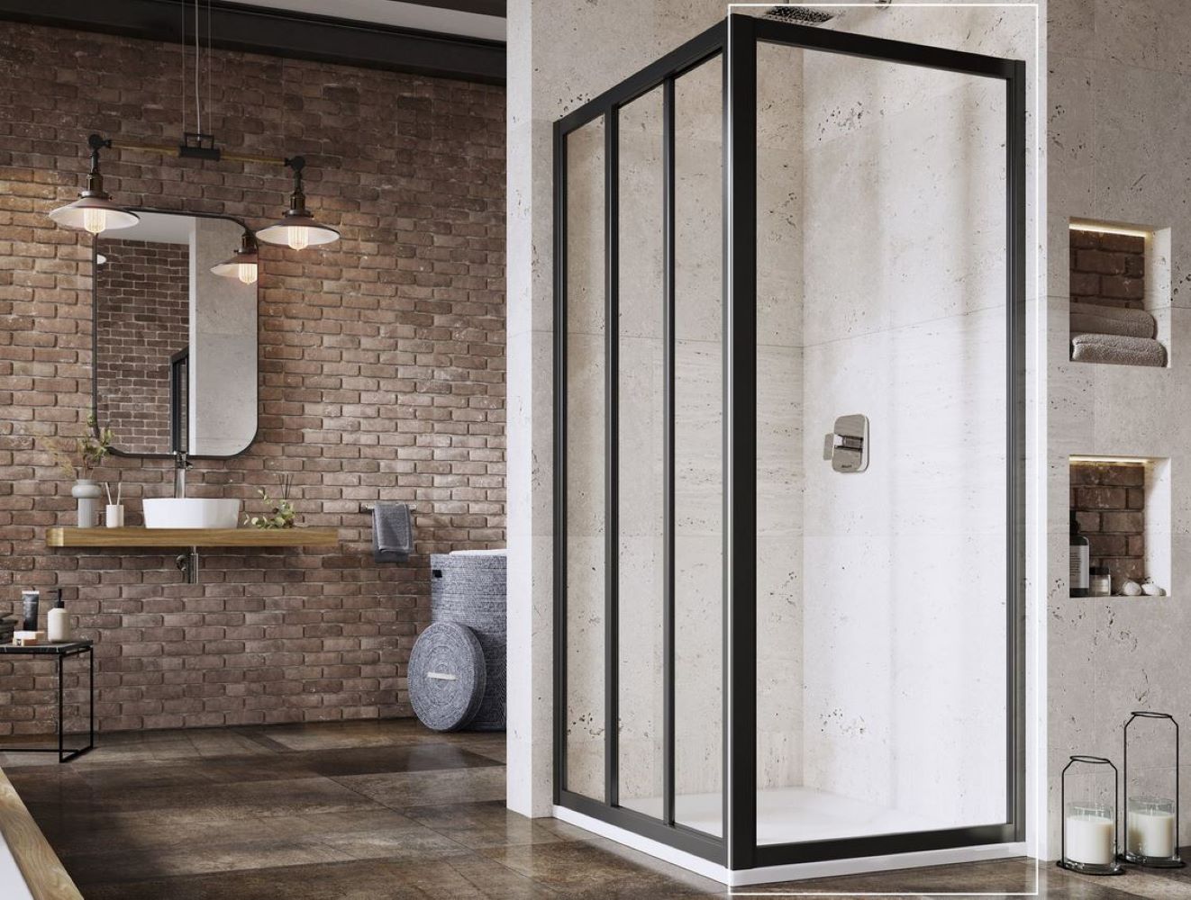 Ravak Supernova APSS-75 ścianka prysznicowa 75 cm czarny mat/szkło przezroczyste 940303R2Z1