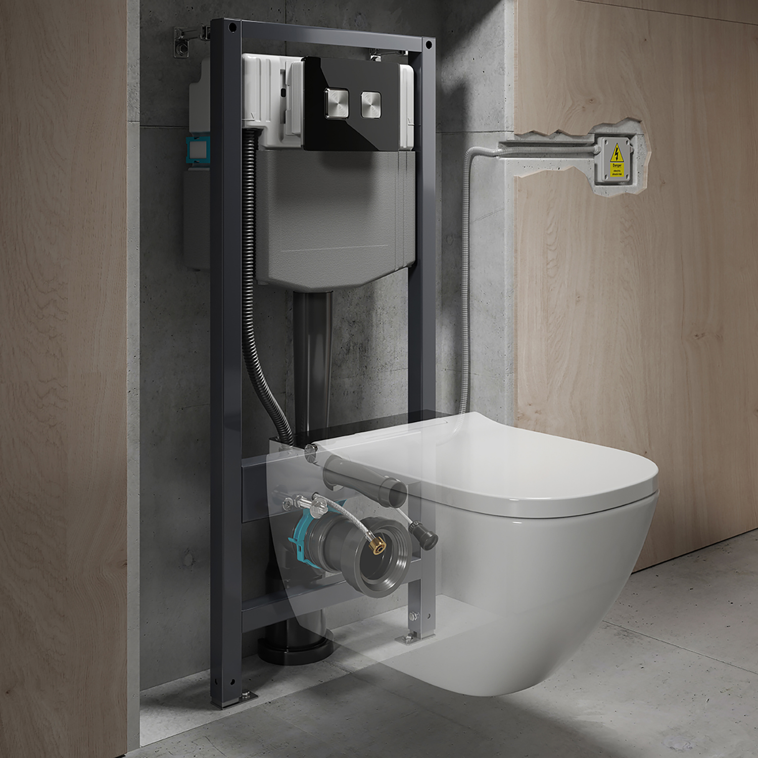 Meissen Keramik Eterna 2 stelaż podtynkowy do miski WC wiszącej K97-0575