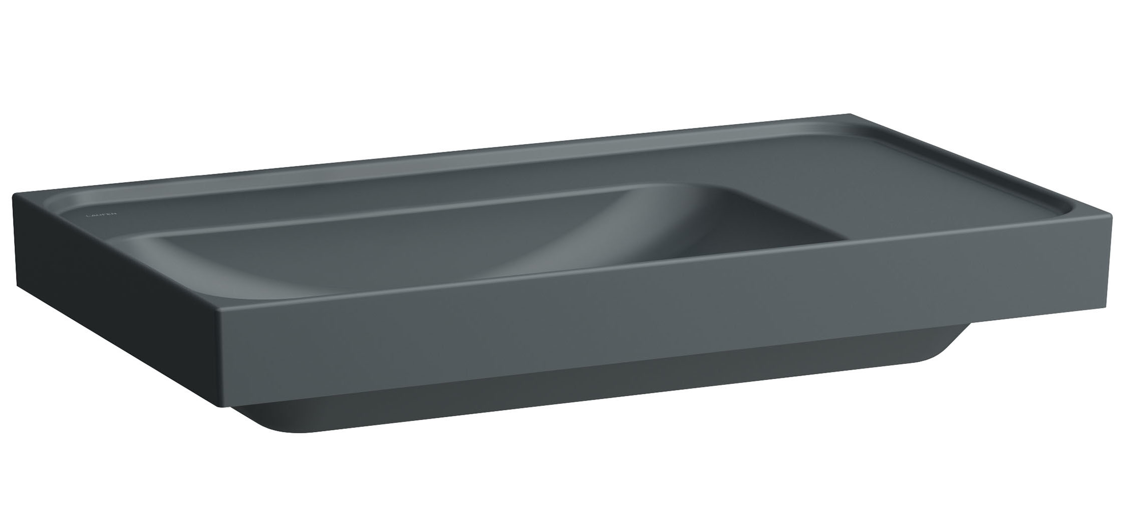 Laufen Meda umywalka 80x46 cm prostokątna ścienna-meblowa grafit mat H8171167581091