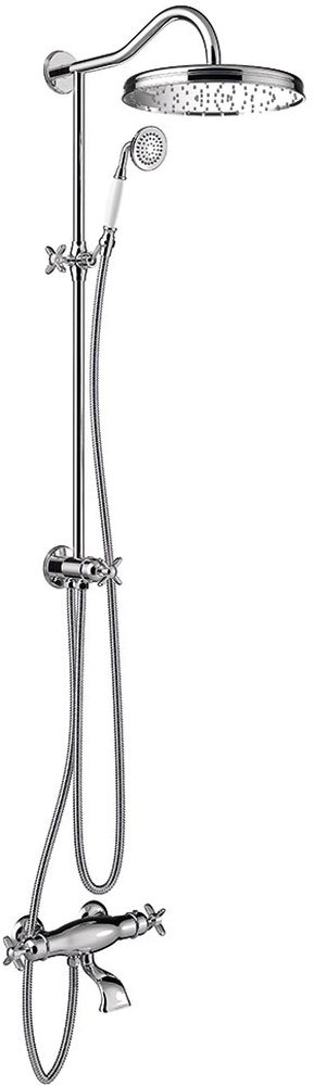 Tres Monoclasic zestaw prysznicowy ścienny termostatyczny z deszczownicą chrom 242.198.01
