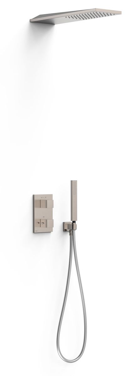 Tres Therm-Box zestaw prysznicowy podtynkowy termostatyczny z deszczownicą stal 20225055AC