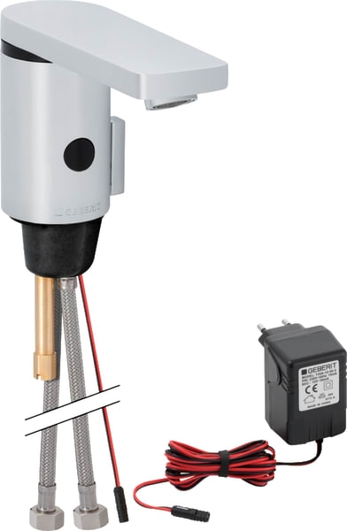 Geberit Typ 186 bateria umywalkowa stojąca elektroniczna chrom błyszczący 116.156.21.1