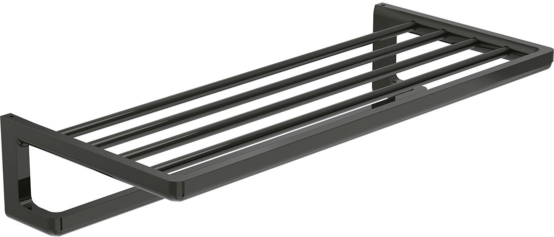 Roca Tempo półka ścienna 60 cm z wieszakiem czarna A817032CN0