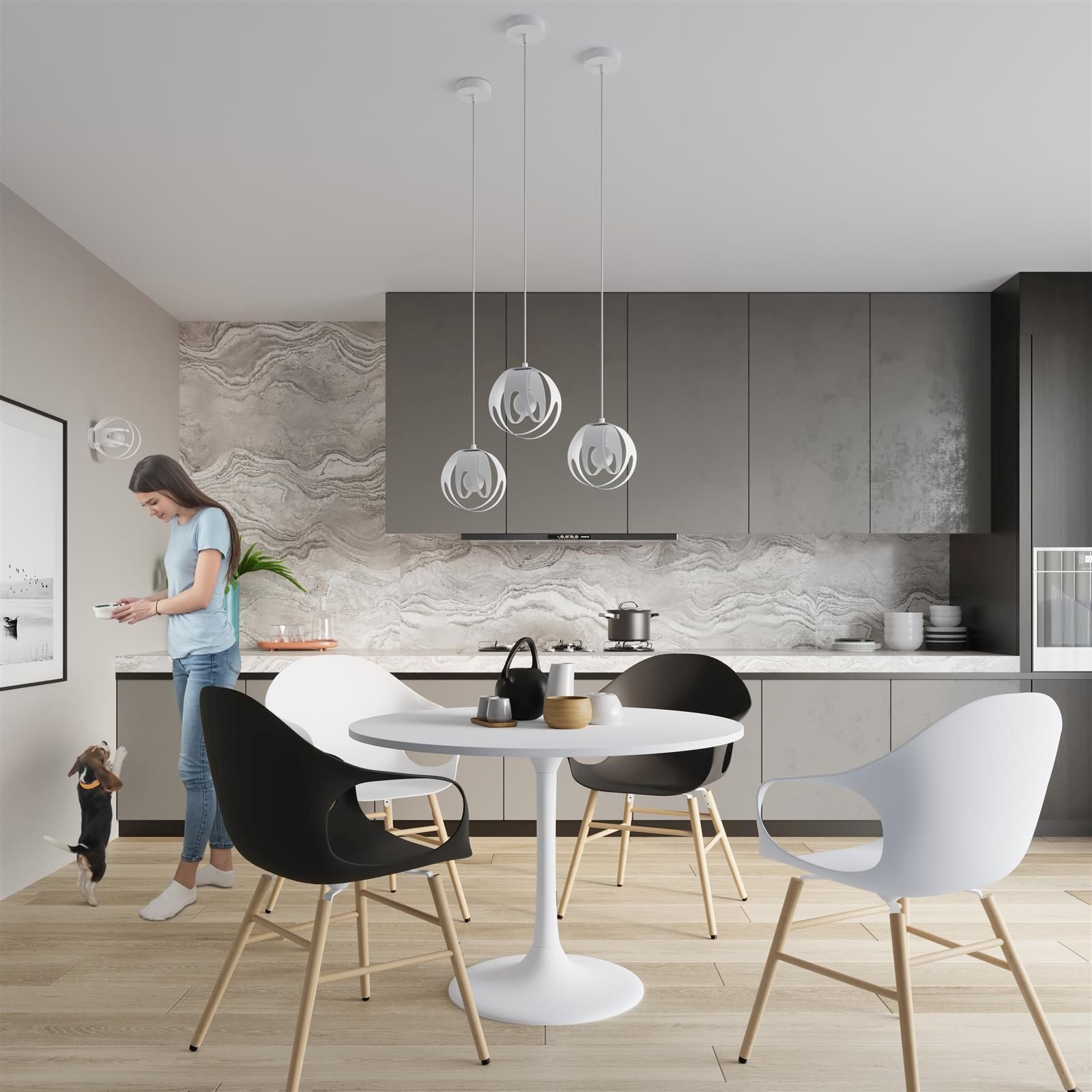 Sollux Lighting Tulos lampa wisząca 1x60W biała SL.1083