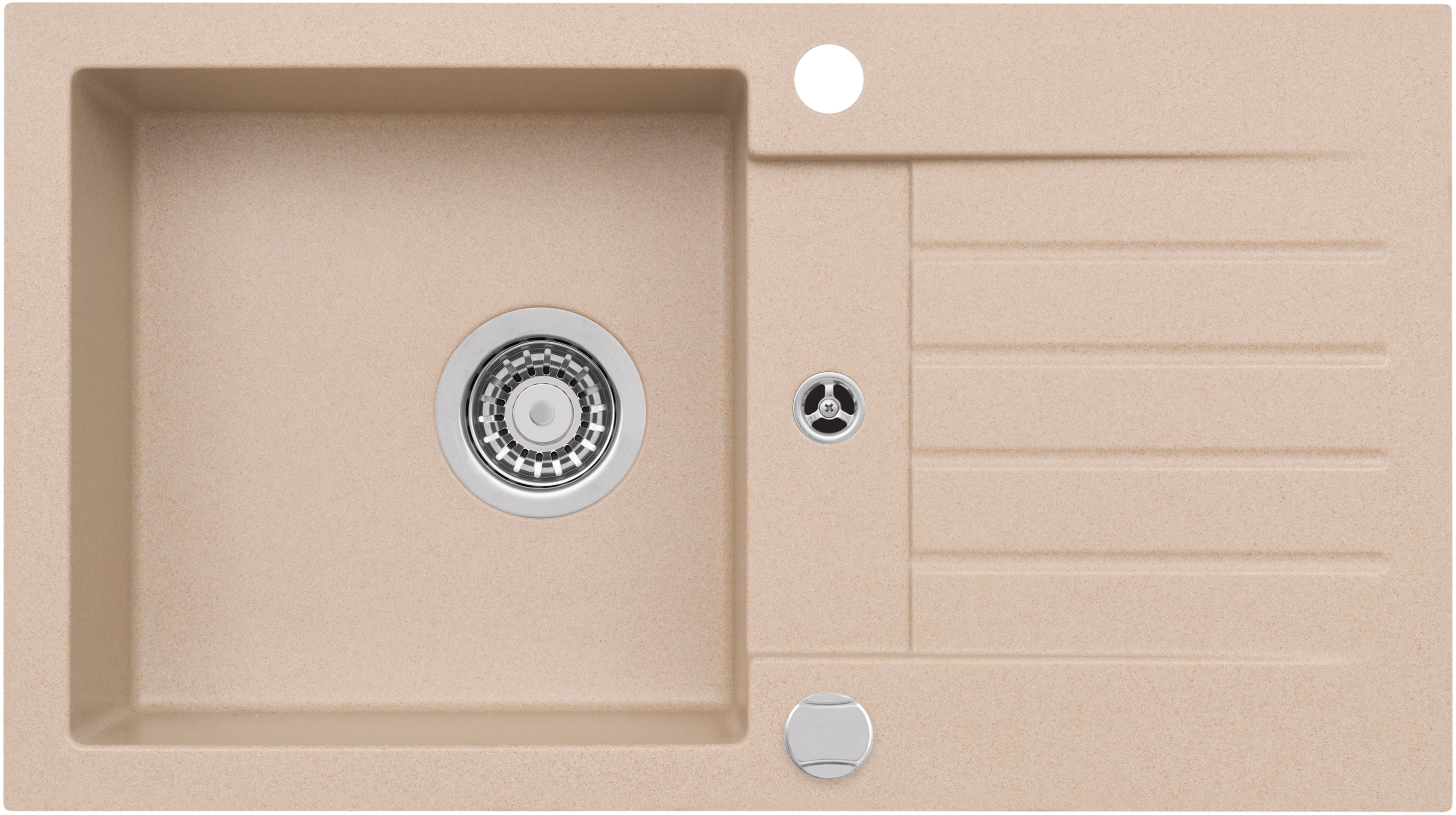 Genesis Amaro zlewozmywak granitowy 75x42 cm beżowy 9923355