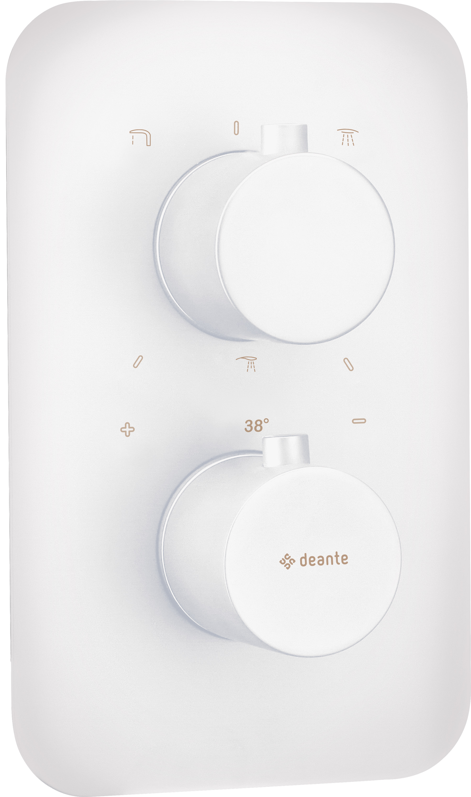 Deante Box bateria wannowo-prysznicowa podtynkowa termostatyczna biała BXY_AEBT
