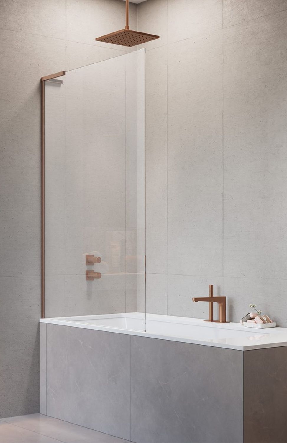 Radaway Modo SL Brushed Copper PNJ II parawan nawannowy 80 cm lewy miedź szczotkowana/szkło przezroczyste 10316080-93-01L