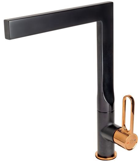 FDesign Zaffiro bateria kuchenna stojąca różowe złoto/czarny mat FD1-ZFR-4-25