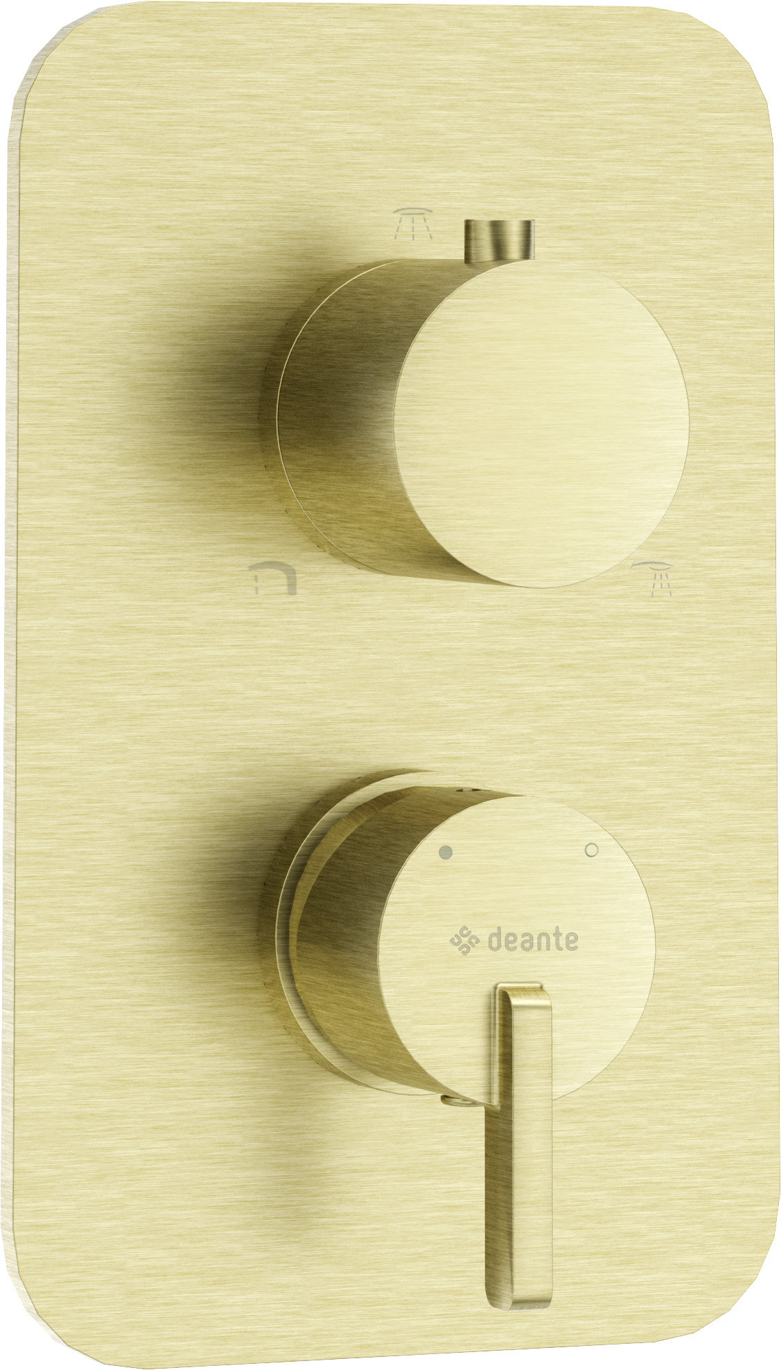 Deante Silia bateria wannowo-prysznicowa podtynkowa złoty szczotkowany BXYRQSM - Wysyłka w 24h