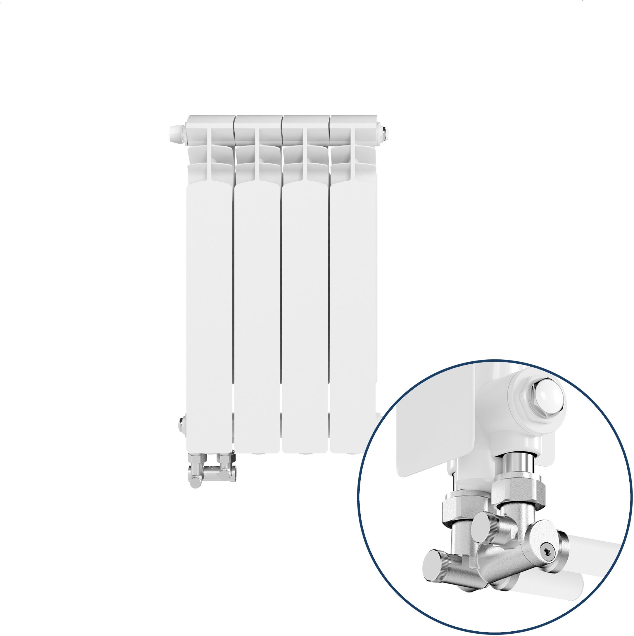 KFA Armatura G500F/D/4 grzejnik pokojowy 57,2x32,2 cm podłączenie dolne biały 789-043-44