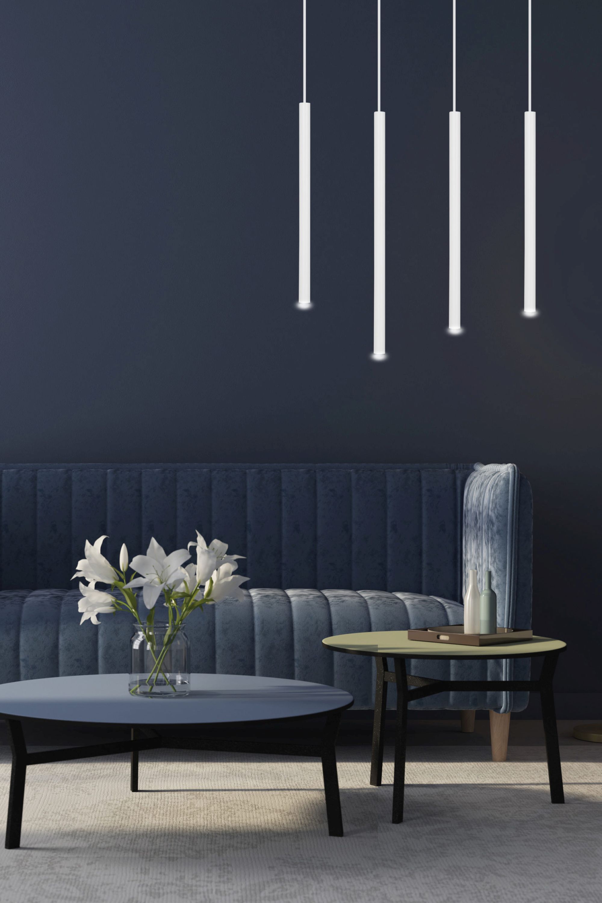 Emibig Selter lampa wisząca 4x8 W biała 553/4