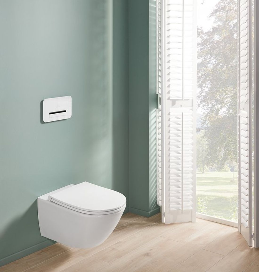 Villeroy & Boch Subway Universo TwistFlush Combi-Pack miska WC wisząca bez kołnierza CermicPlus z deską wolnoopadającą Weiss Alpin ...