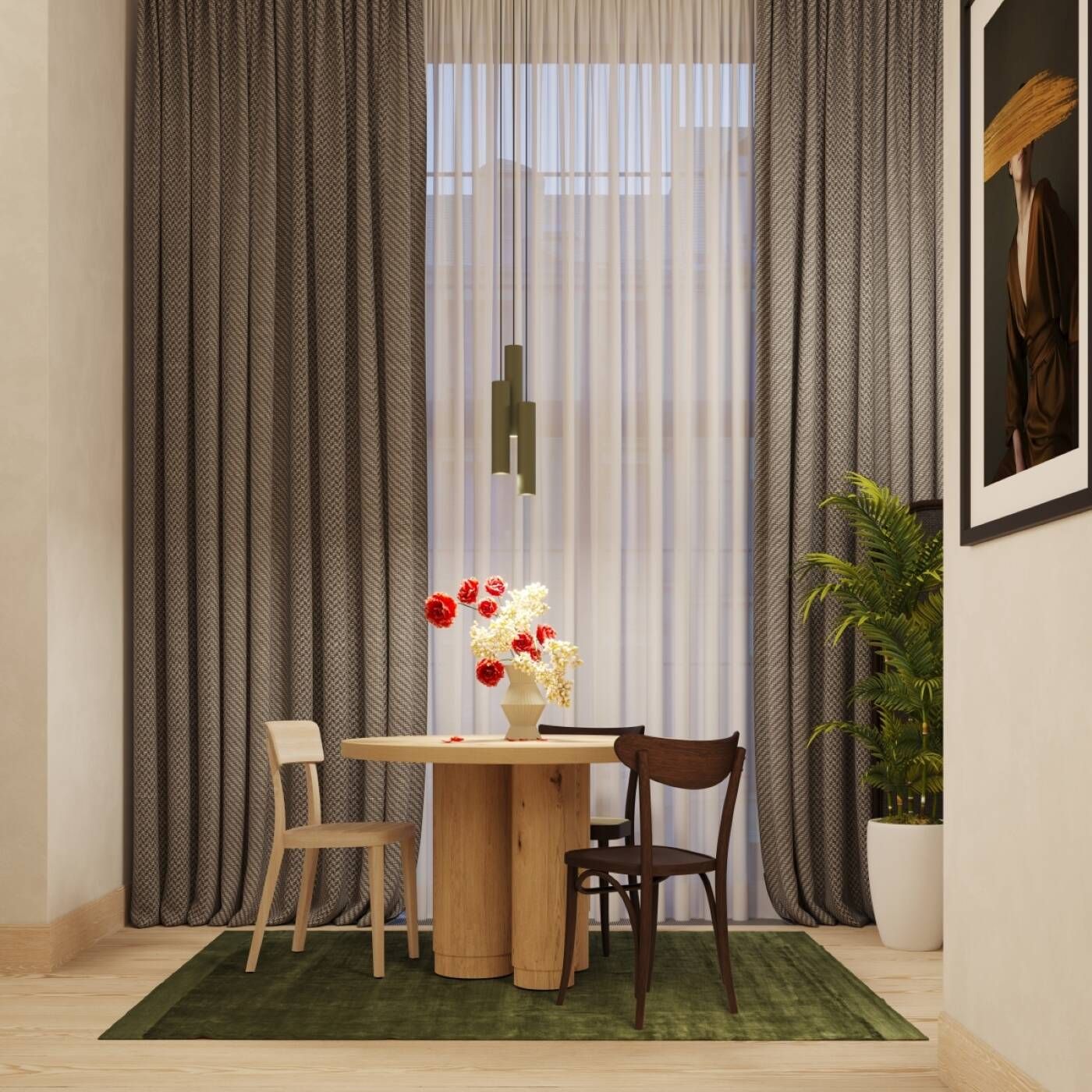 Sollux Lighting Lagos lampa wisząca 3x10 W zielona SL.1486