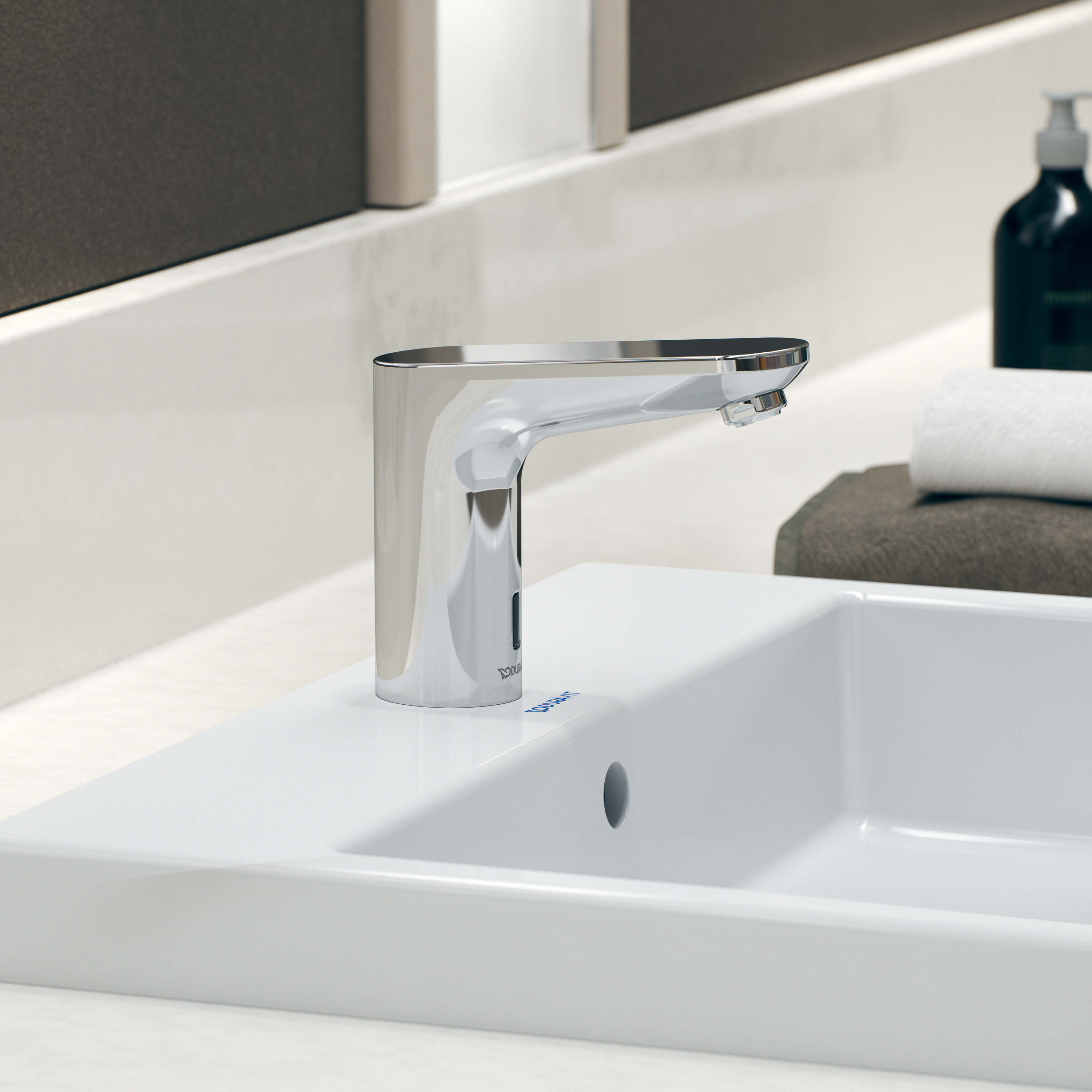 Duravit Sensor 1 bateria umywalkowa stojąca elektroniczna chrom SE1094007010