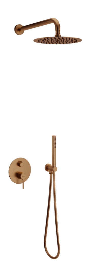 Excellent Pi zestaw prysznicowy podtynkowy z deszczownicą miedź AREX.SET.1245CB - Wysyłka w 24h