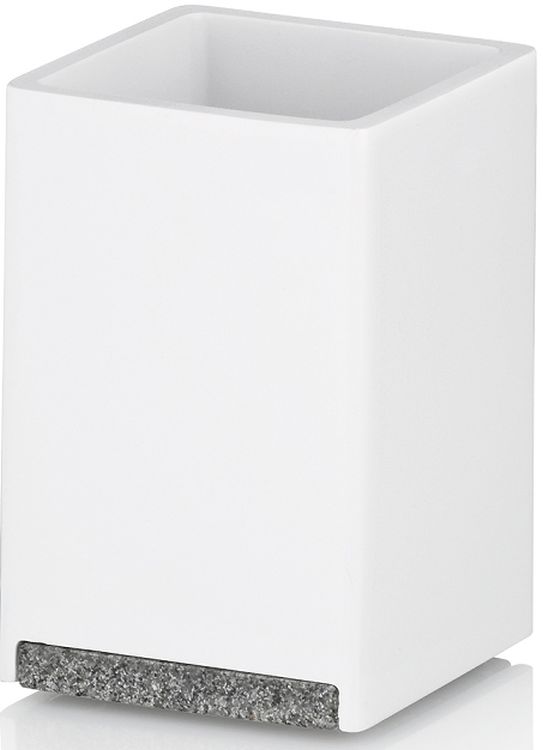 Kela Cube kubek na szczoteczki stojący biały 23692 - Wysyłka w 24h