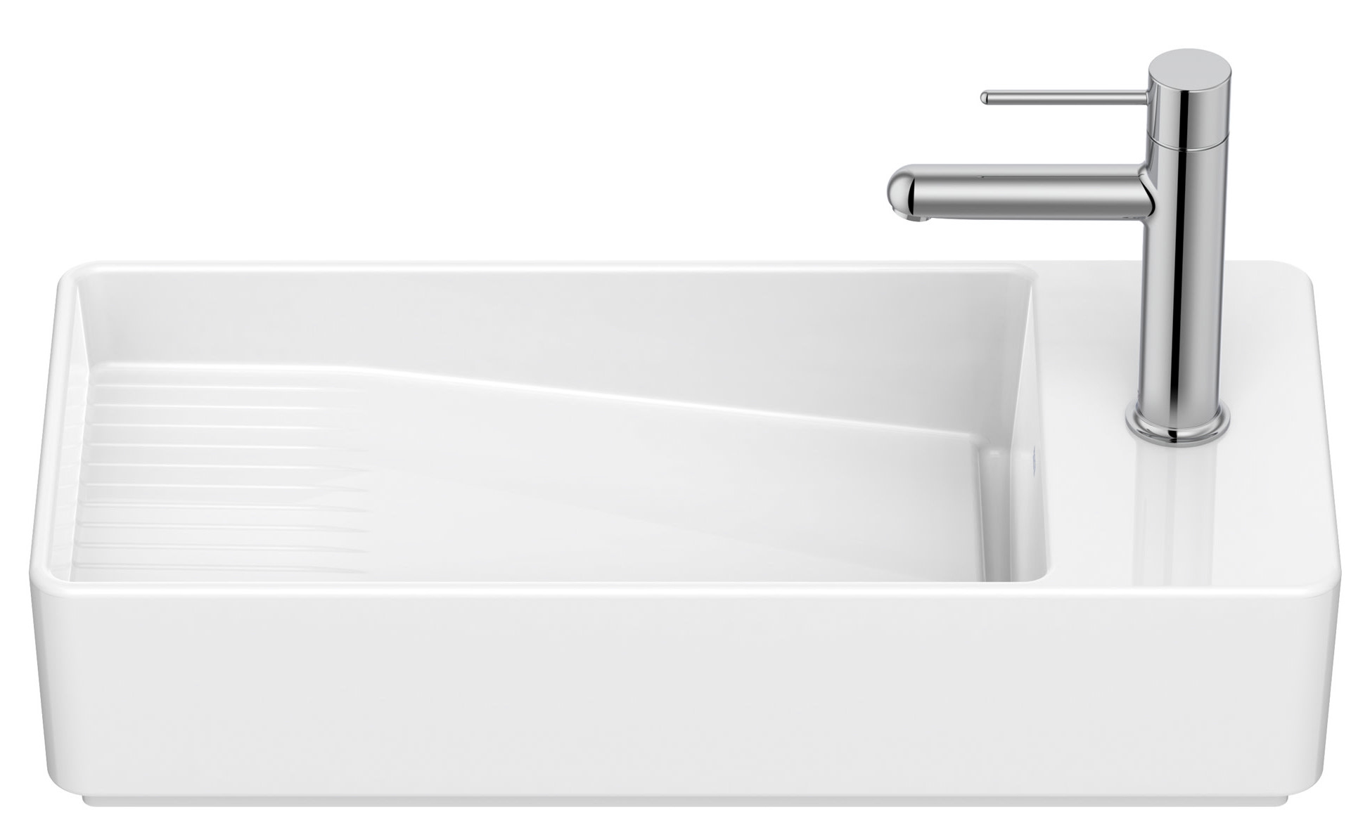 Roca Tura umywalka 55x27,5 cm prostokątna ścienna-nablatowa biała A327692000 - Wysyłka w 24h