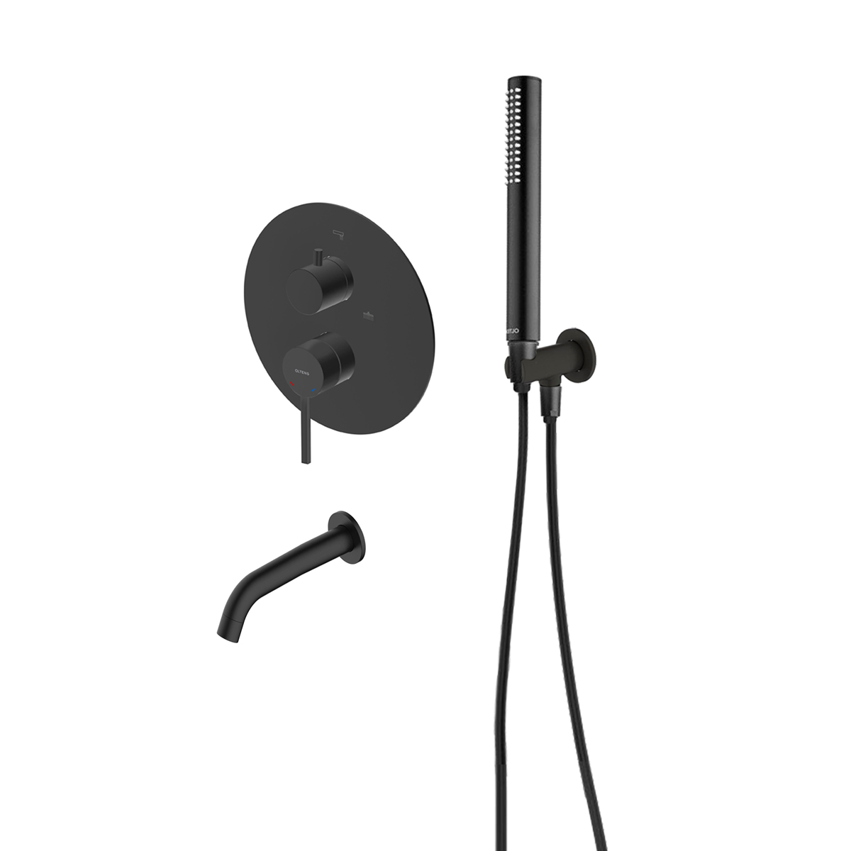 Zestaw Oltens Rann zestaw wannowo-prysznicowy podtynkowy czarny mat 36632300 - Wysyłka w 24h