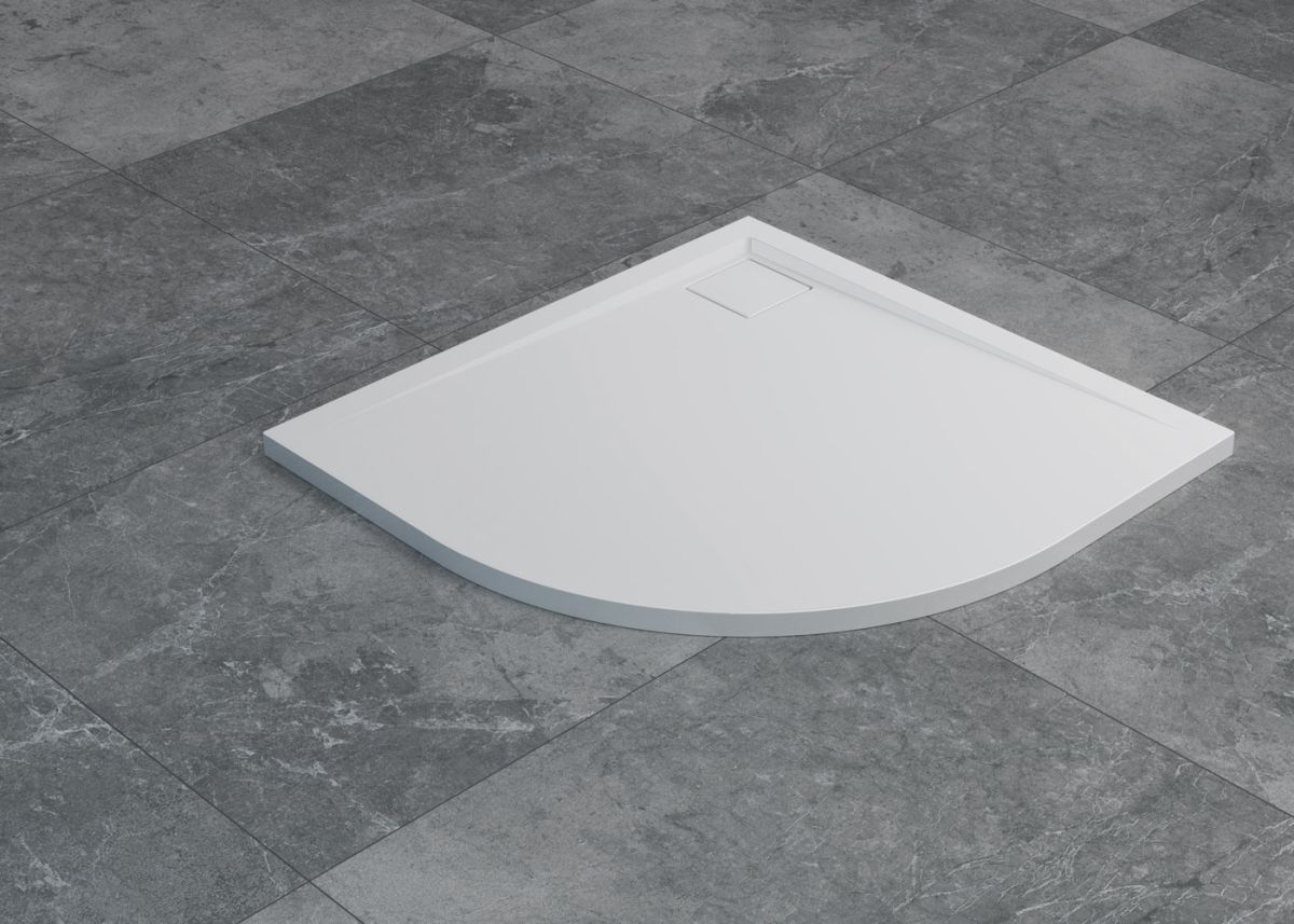 SanSwiss Livada brodzik 80x80 cm półokrągły biały W20R5508004