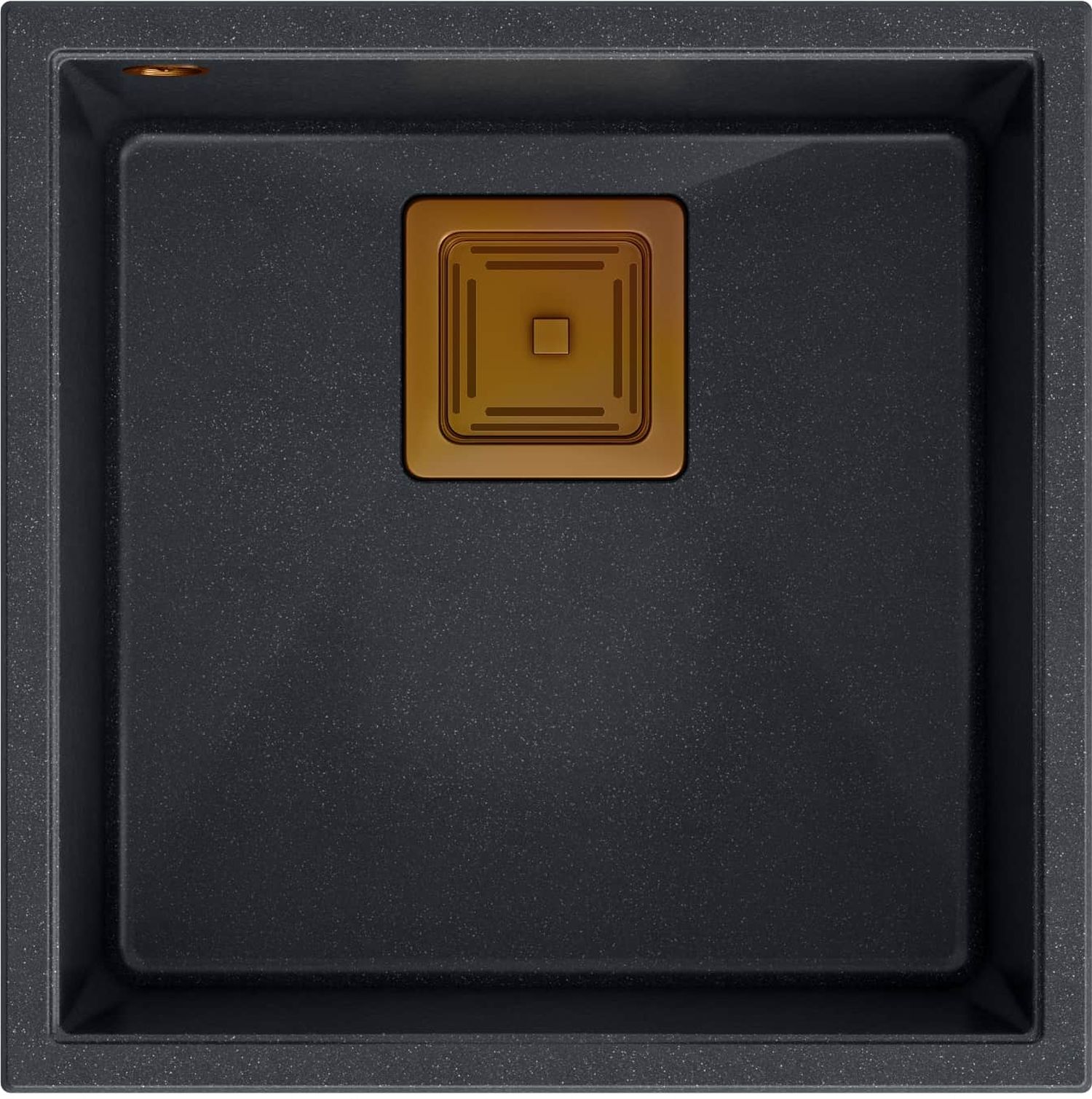 Quadron David 40 zlewozmywak 42x42 cm GraniteQ black diamond/miedziany HQD4242U8-C1