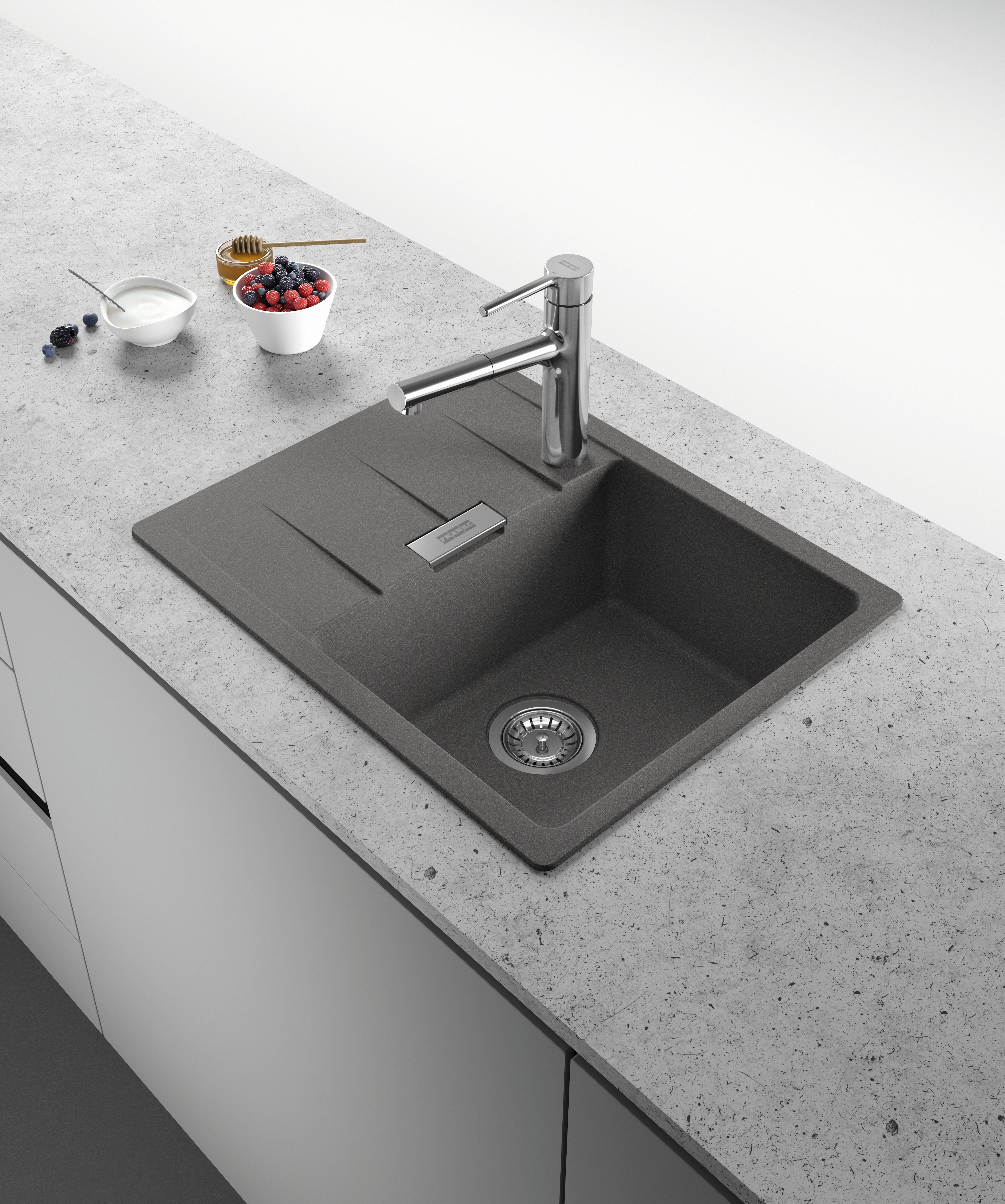 Franke Centro CNG 611-62 GSC zlewozmywak 62x50 cm Fragranite kamienny szary 114.0687.315