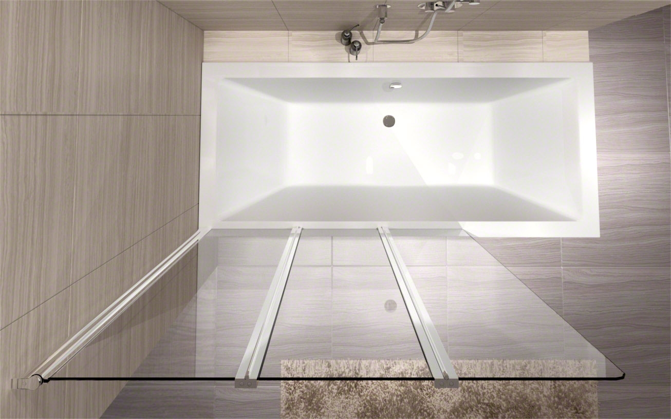 Rea Agat-3 parawan nawannowy 120x140 cm 3-częściowy profile chrom REA-W0301