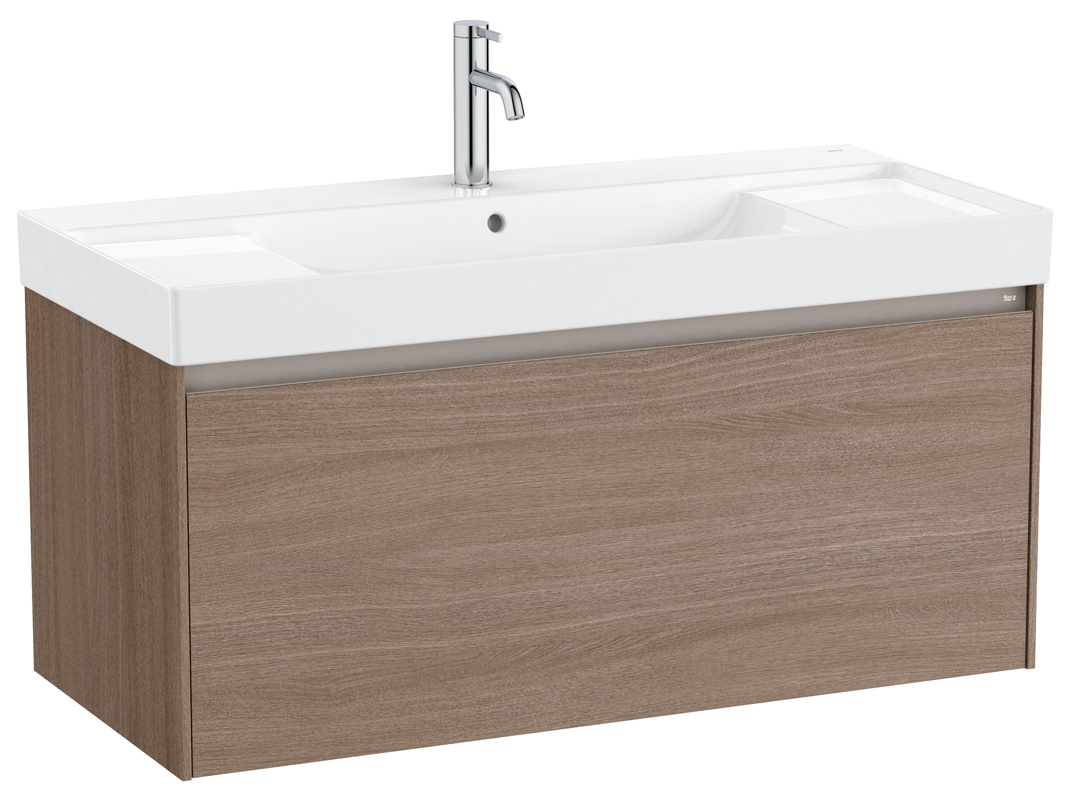 Roca Ona Unik umywalka z szafką 100 cm ciemny wiąz A851686511