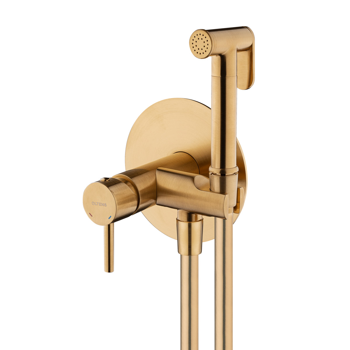 Oltens Molle bateria bidetowa podtynkowa ze słuchawką prysznicową złoto szczotkowane 31100810 - Wysyłka w 24h