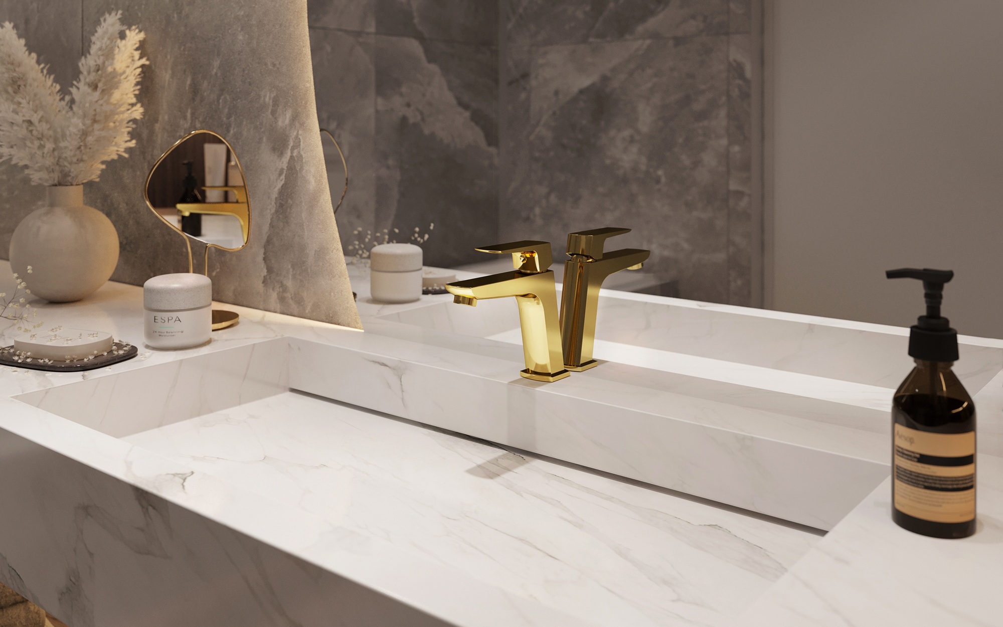 Ferro Vitto Gold Verdeline bateria umywalkowa stojąca złoty połysk BVI2VLG - Wysyłka w 24h