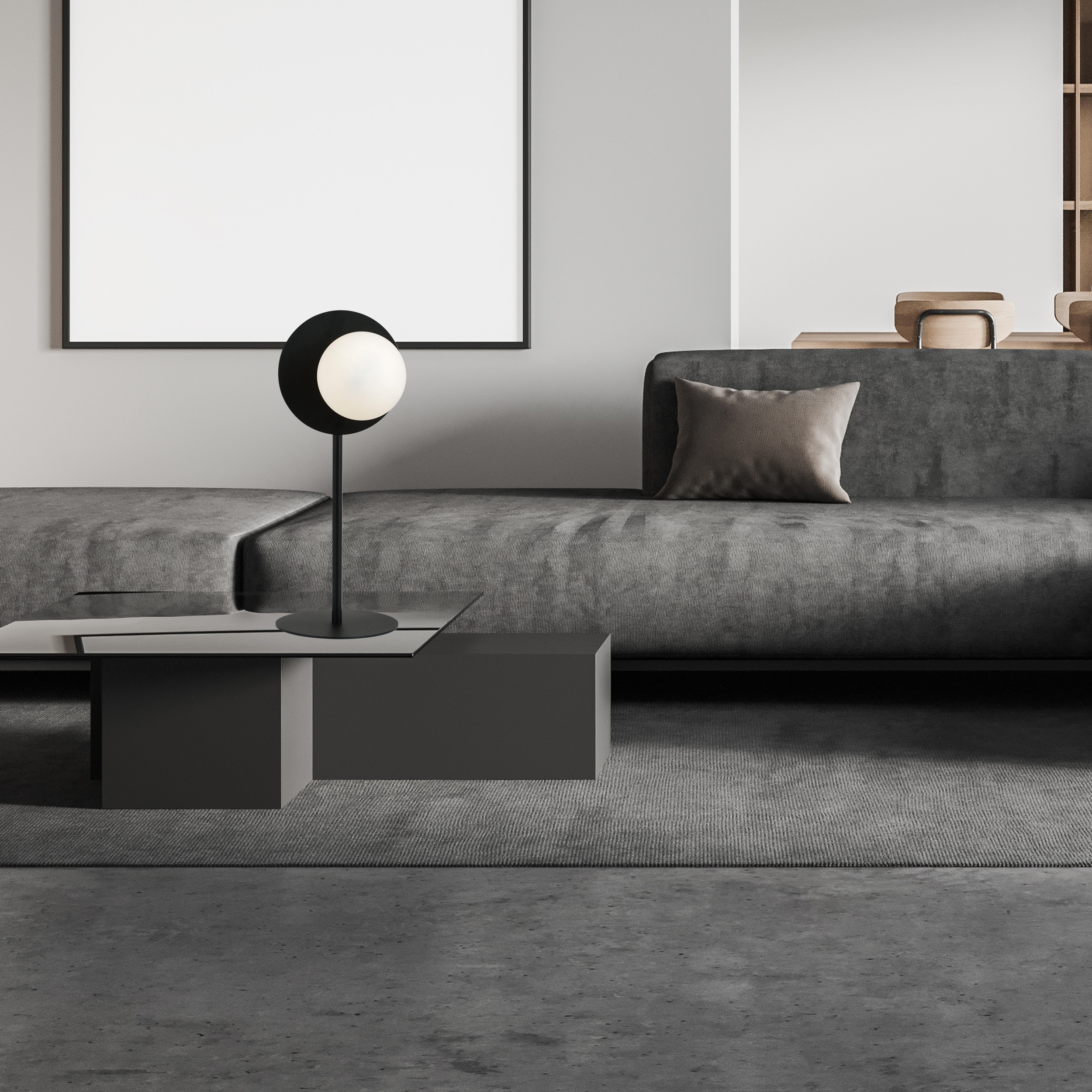 Emibig Oslo lampa stołowa 1x10 W biała-czarna 1187/LN