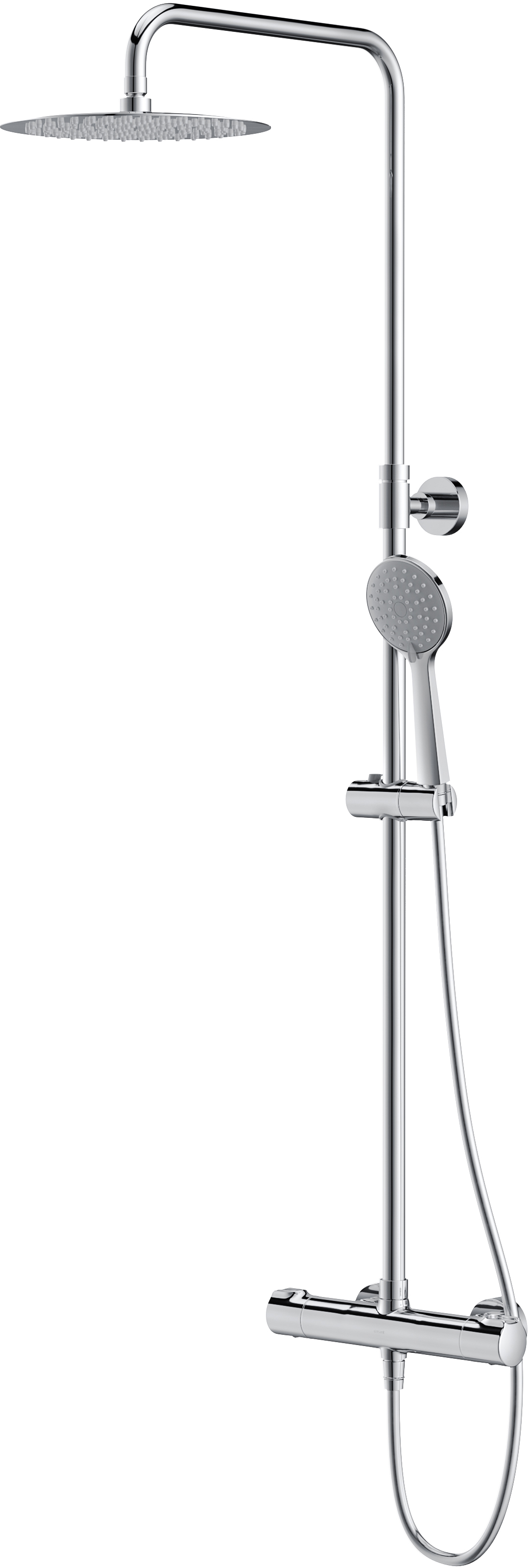 Cersanit City zestaw prysznicowy ścienny termostatyczny z deszczownicą chrom S951-340 - Wysyłka w 24h