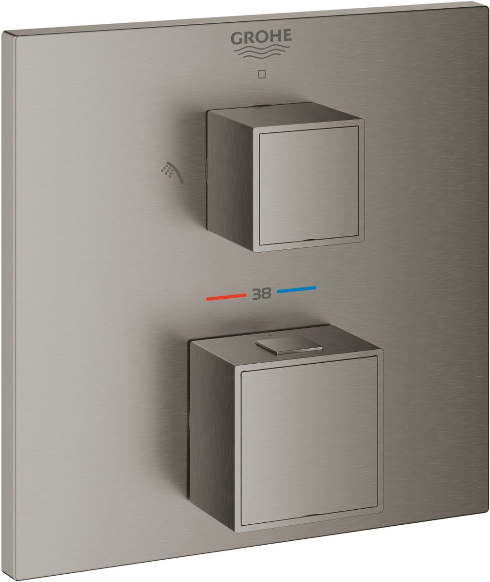 Grohe Grohtherm Cube bateria prysznicowa podtynkowa termostatyczna brushed hard graphite 24154AL0
