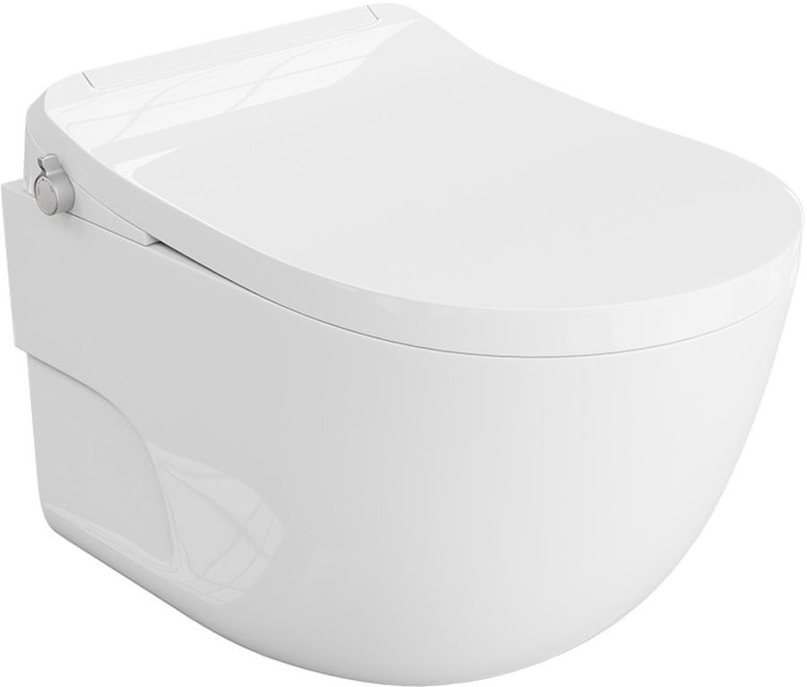 LaVita Dola miska WC wisząca bez kołnierza z funkcją bidetu i deską wolnoopadającą biały połysk