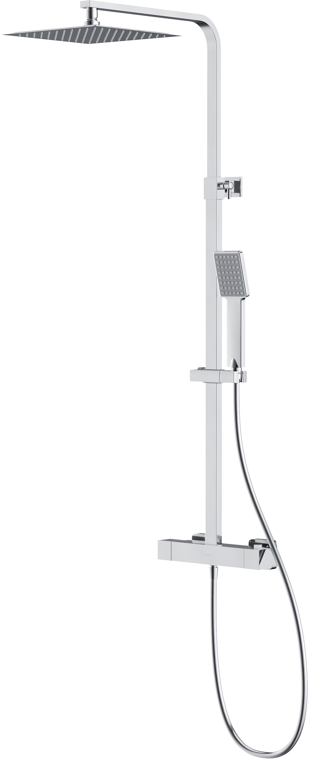 Cersanit City zestaw prysznicowy ścienny termostatyczny z deszczownicą chrom S951-341 - Wysyłka w 24h