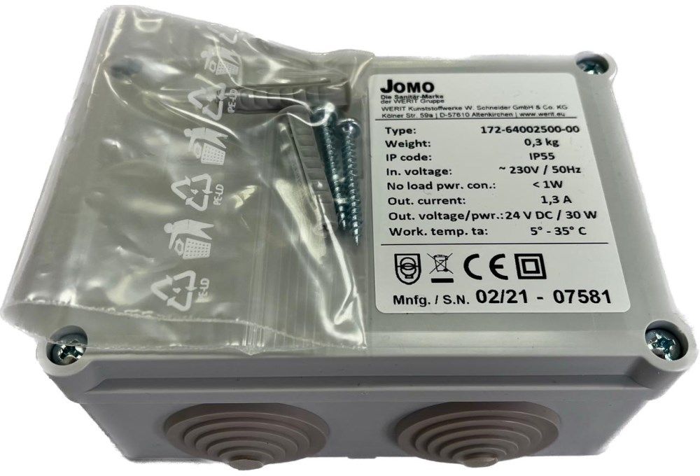 Werit Jomo E-motion zasilacz do przycisku spłukującego 116-000000341 - Wysyłka w 24h