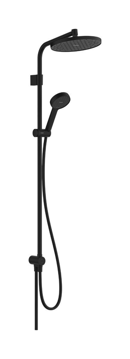 Hansgrohe Activera S zestaw prysznicowy ścienny z deszczownicą czarny 28074670