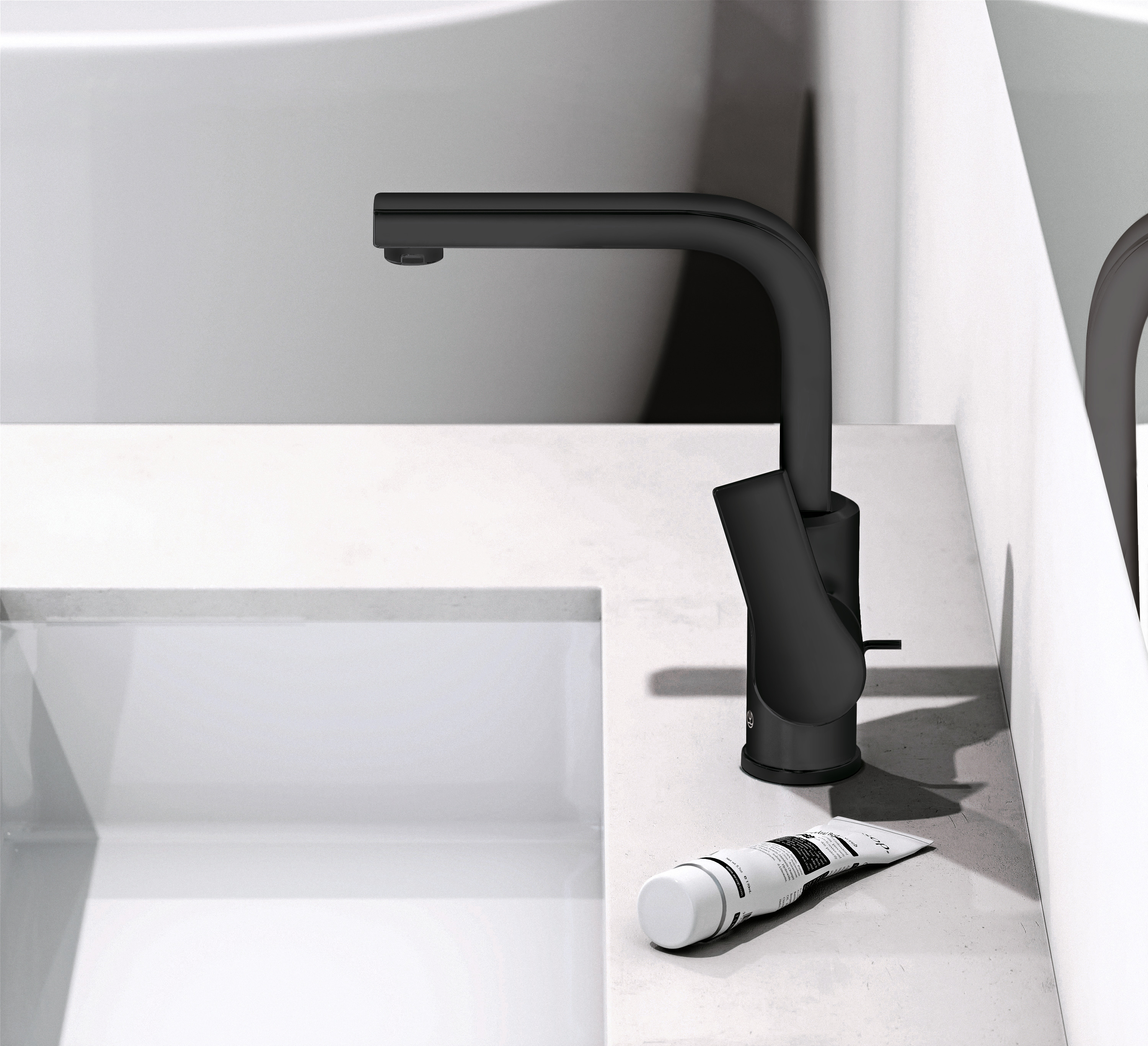 Kludi Zenta SL bateria umywalkowa stojąca czarny 480273965