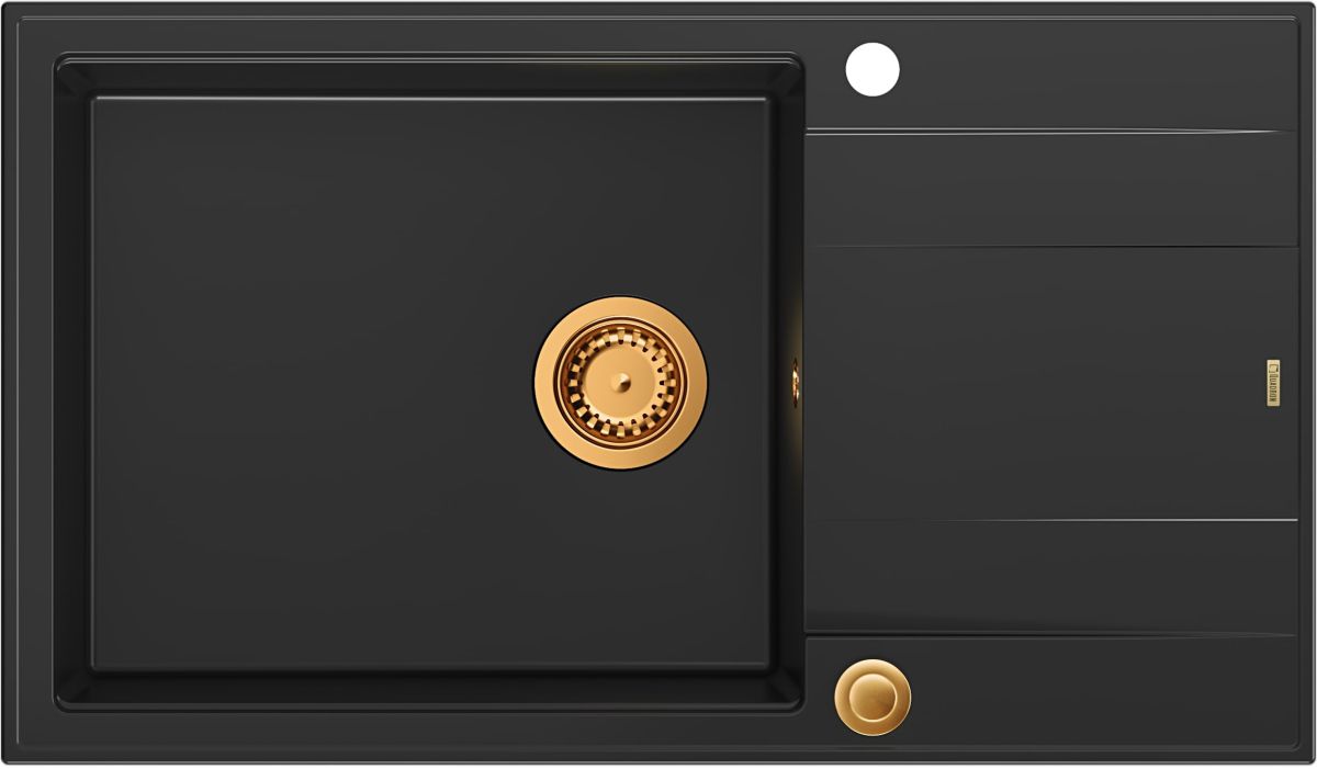 Quadron Evan 136 XL zlewozmywak 86x50 cm GraniteQ pure carbon/miedź HCQE58650U7_PVDC1_P2O