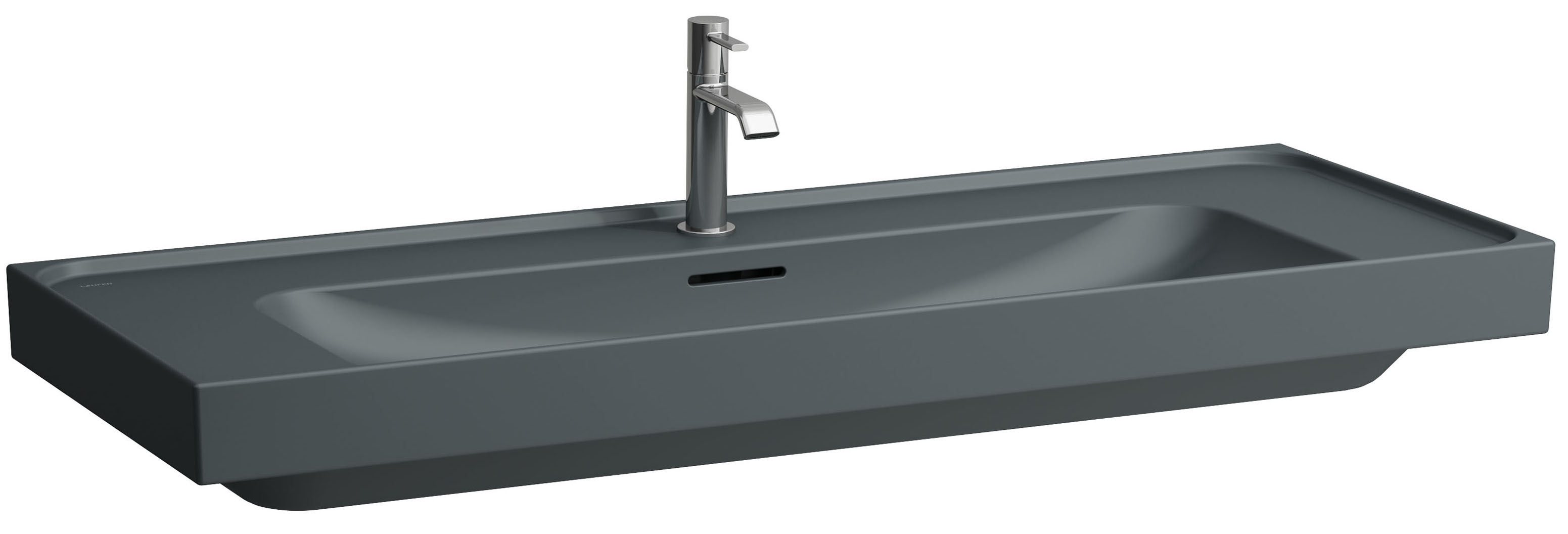 Laufen Meda umywalka 120x46 cm prostokątna ścienna-meblowa grafit mat H8141117581041
