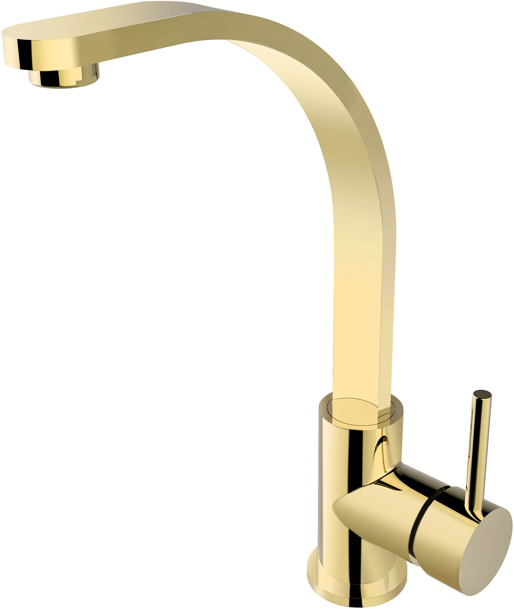 Besco Decco I bateria umywalkowa stojąca wysoka złoty połysk BU-DI-ZL