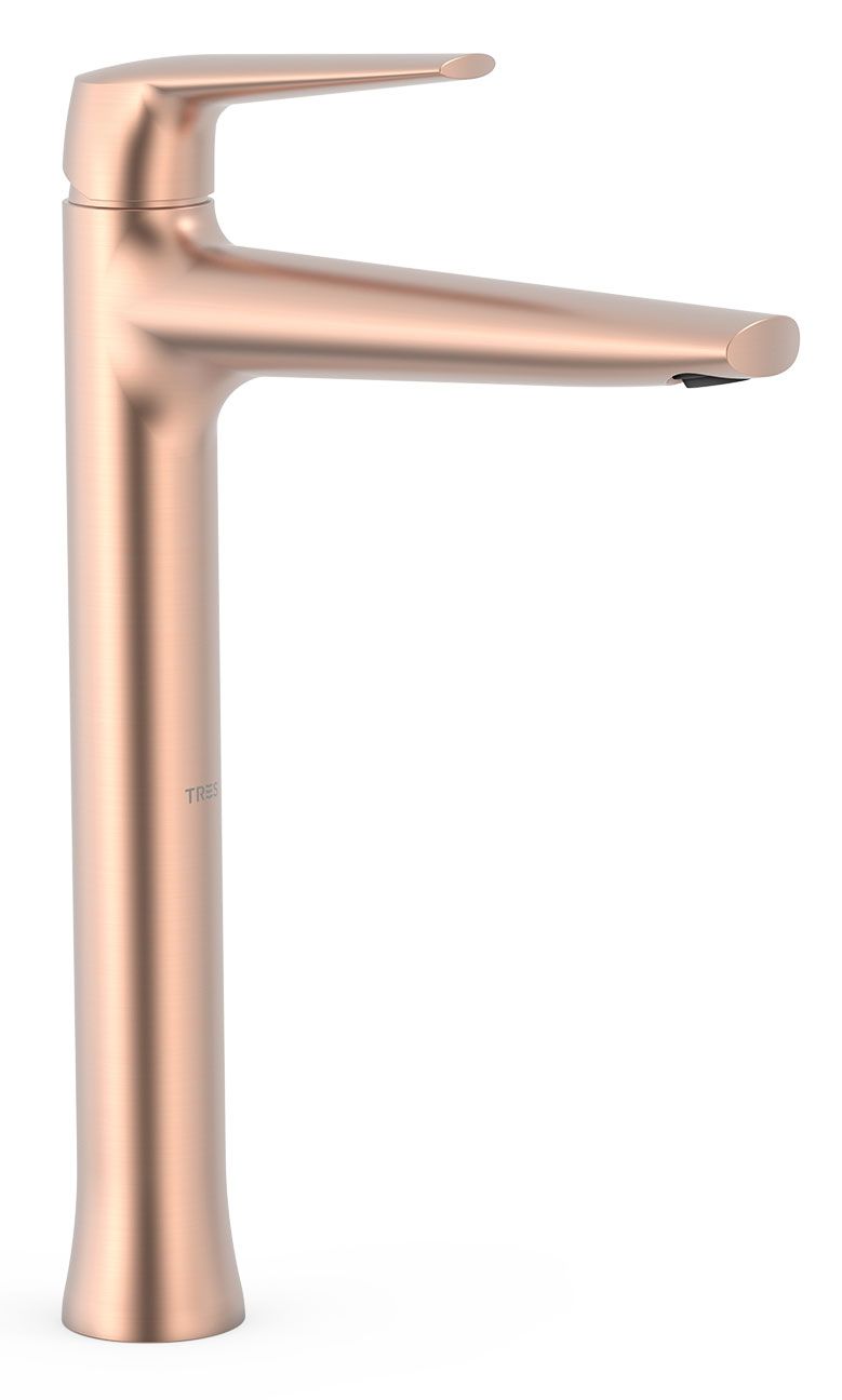 Tres Fuji bateria umywalkowa stojąca XXL różowe złoto mat 28180301OPM - Wysyłka w 24h
