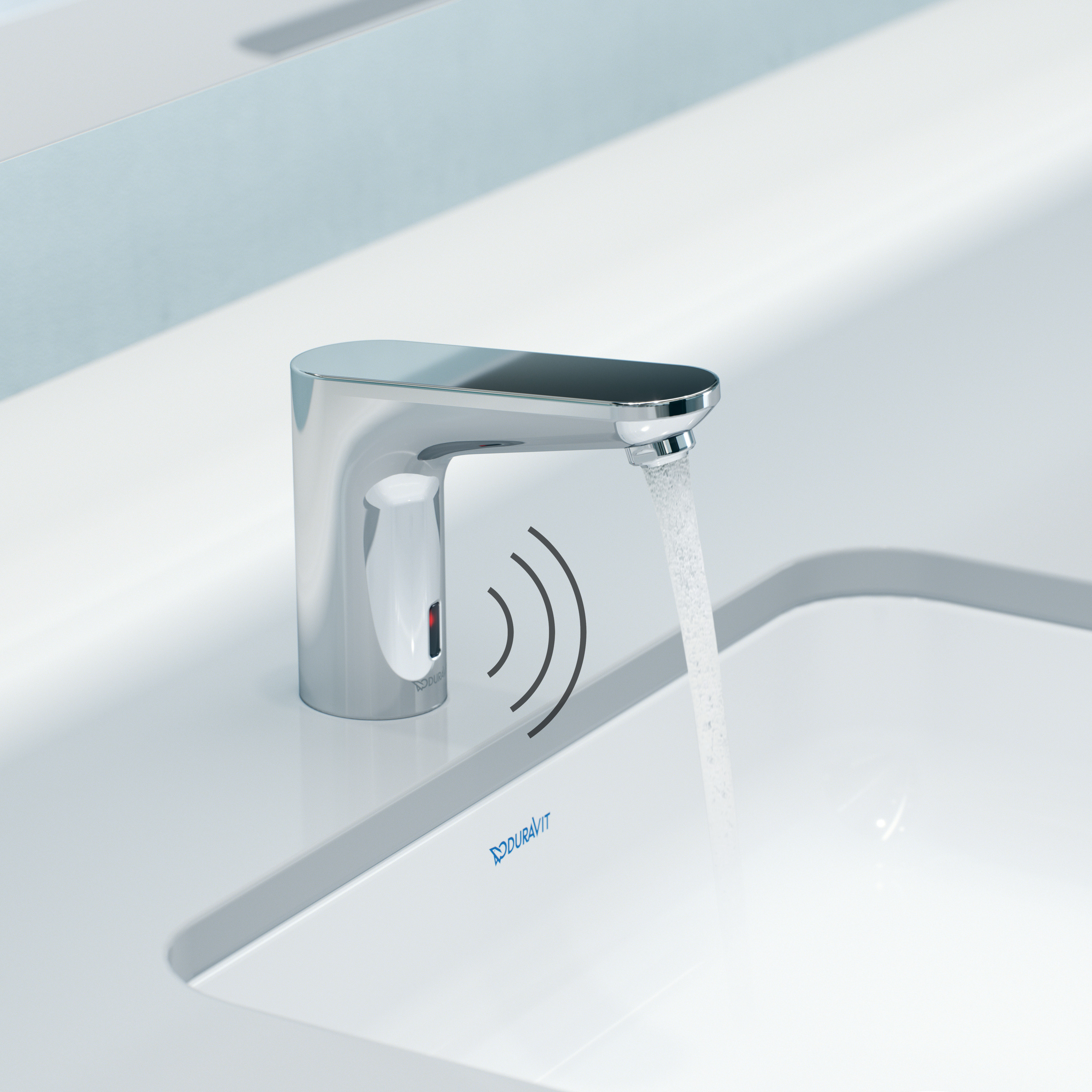 Duravit Sensor 1 bateria umywalkowa stojąca elektroniczna chrom SE1094019010