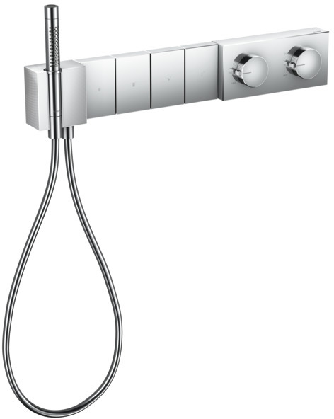 Axor Edge bateria wannowo-prysznicowa podtynkowa termostatyczna szlif diamentowy chrom 46721000